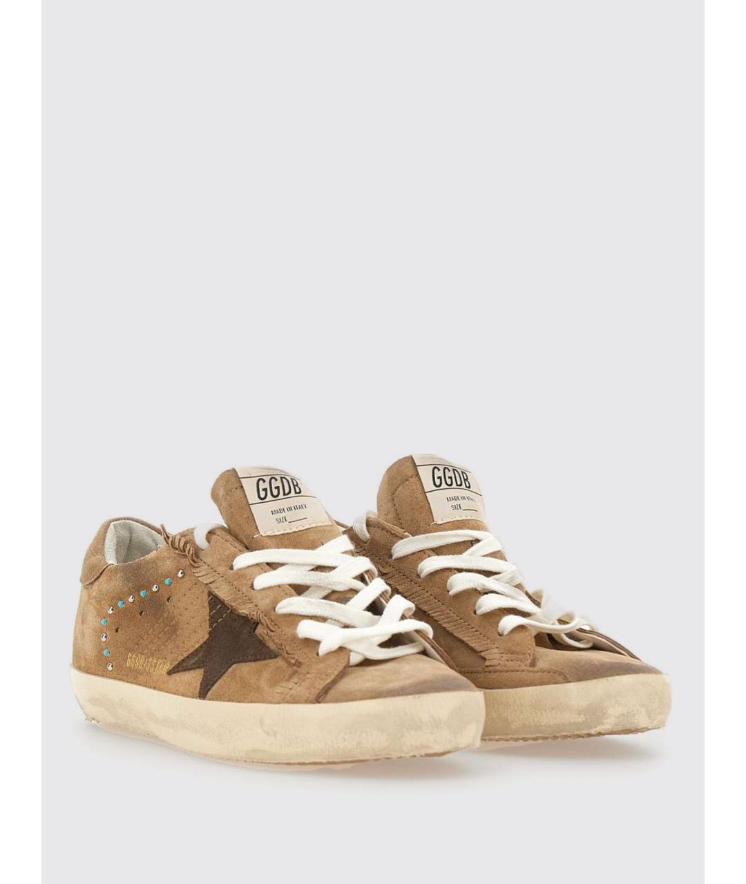 GOLDEN GOOSE DELUXE BRAND Коричневые замшевые кеды, фото 2