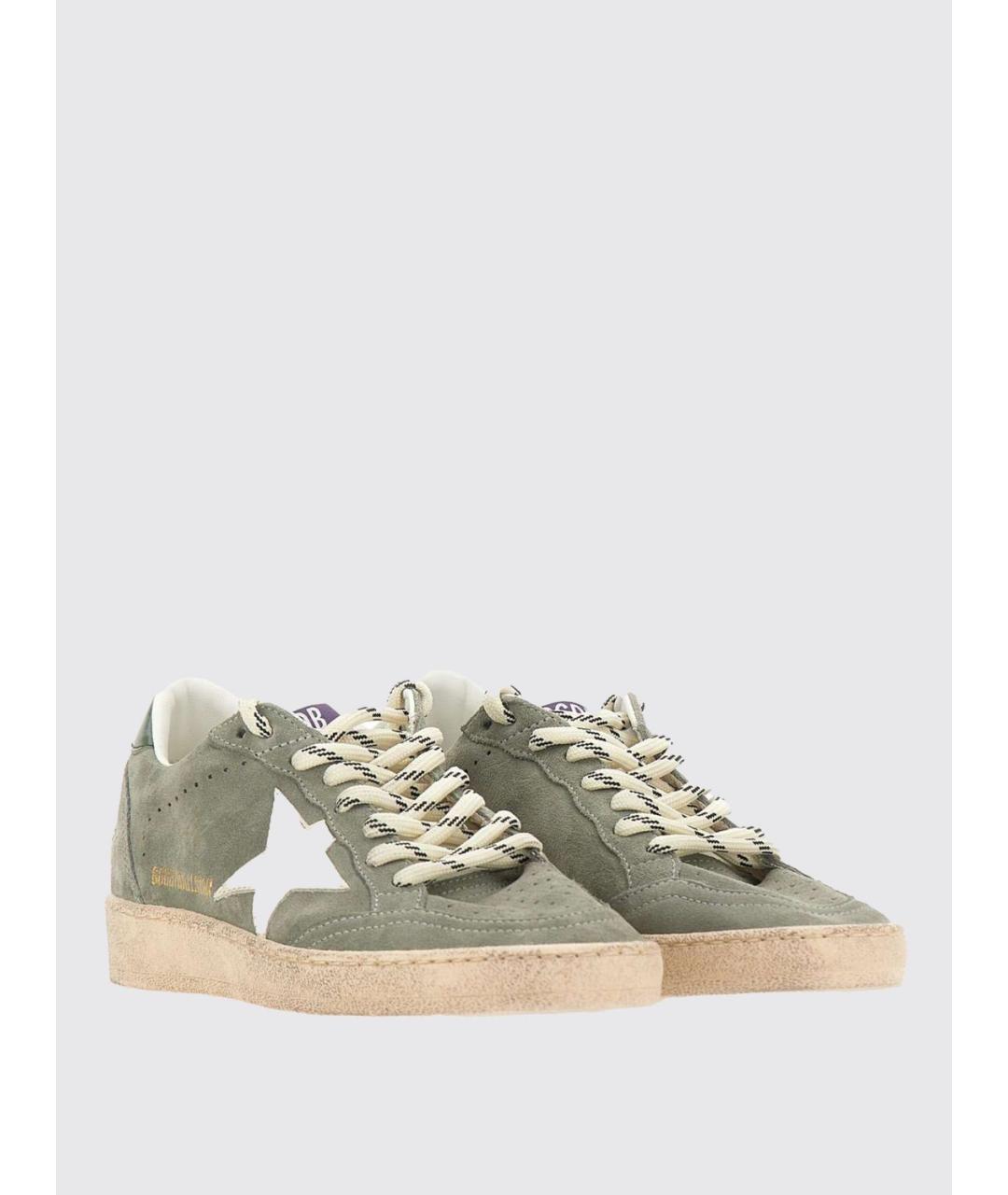 GOLDEN GOOSE DELUXE BRAND Зеленые замшевые кеды, фото 2