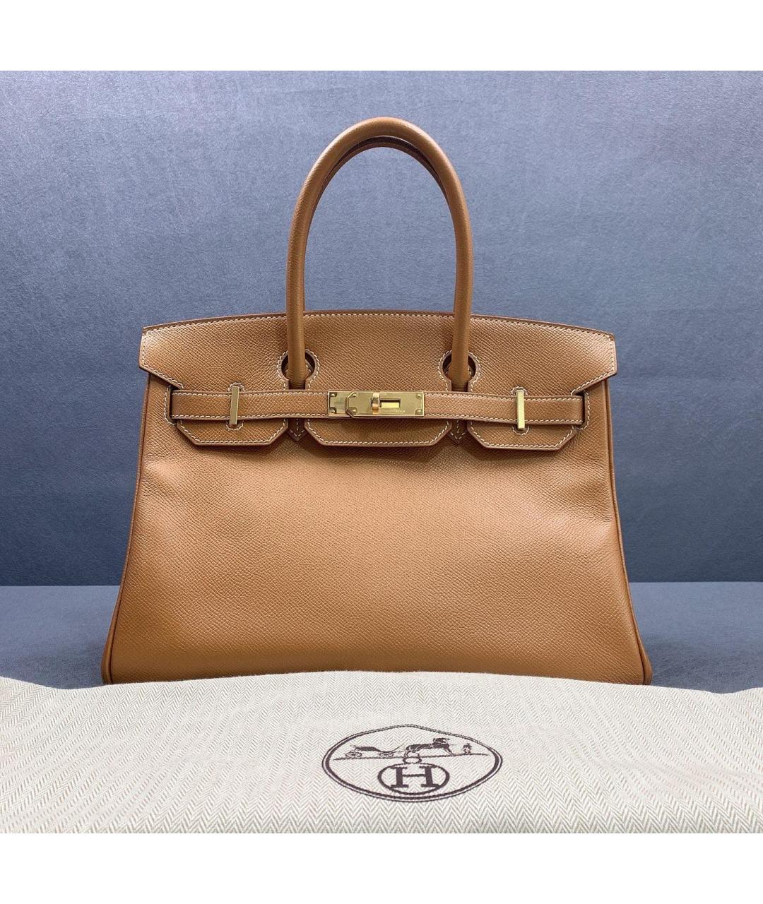HERMES Коричневая кожаная сумка через плечо, фото 7