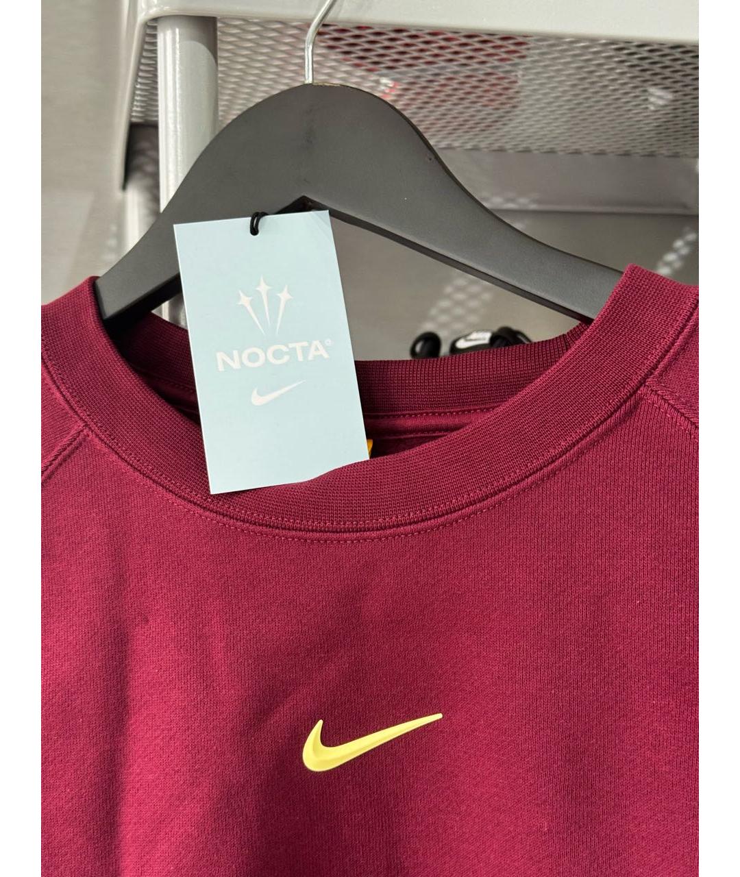 NIKE Бордовый хлопковый джемпер / свитер, фото 3