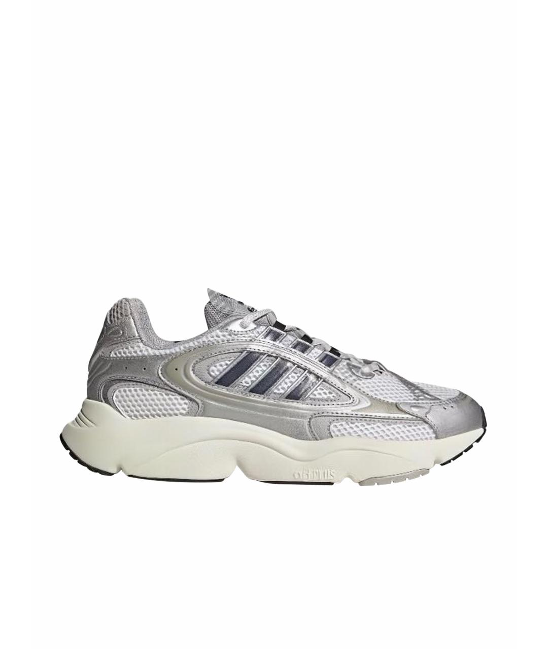 ADIDAS Серебряные текстильные кроссовки, фото 1