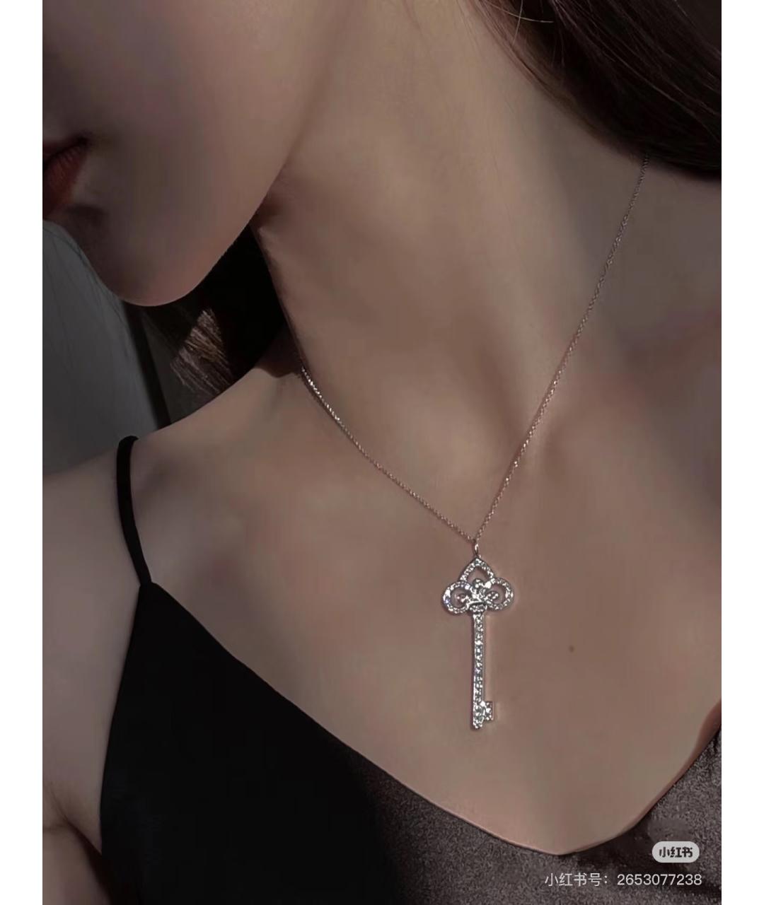 TIFFANY&CO Серебряное платиновое колье, фото 5