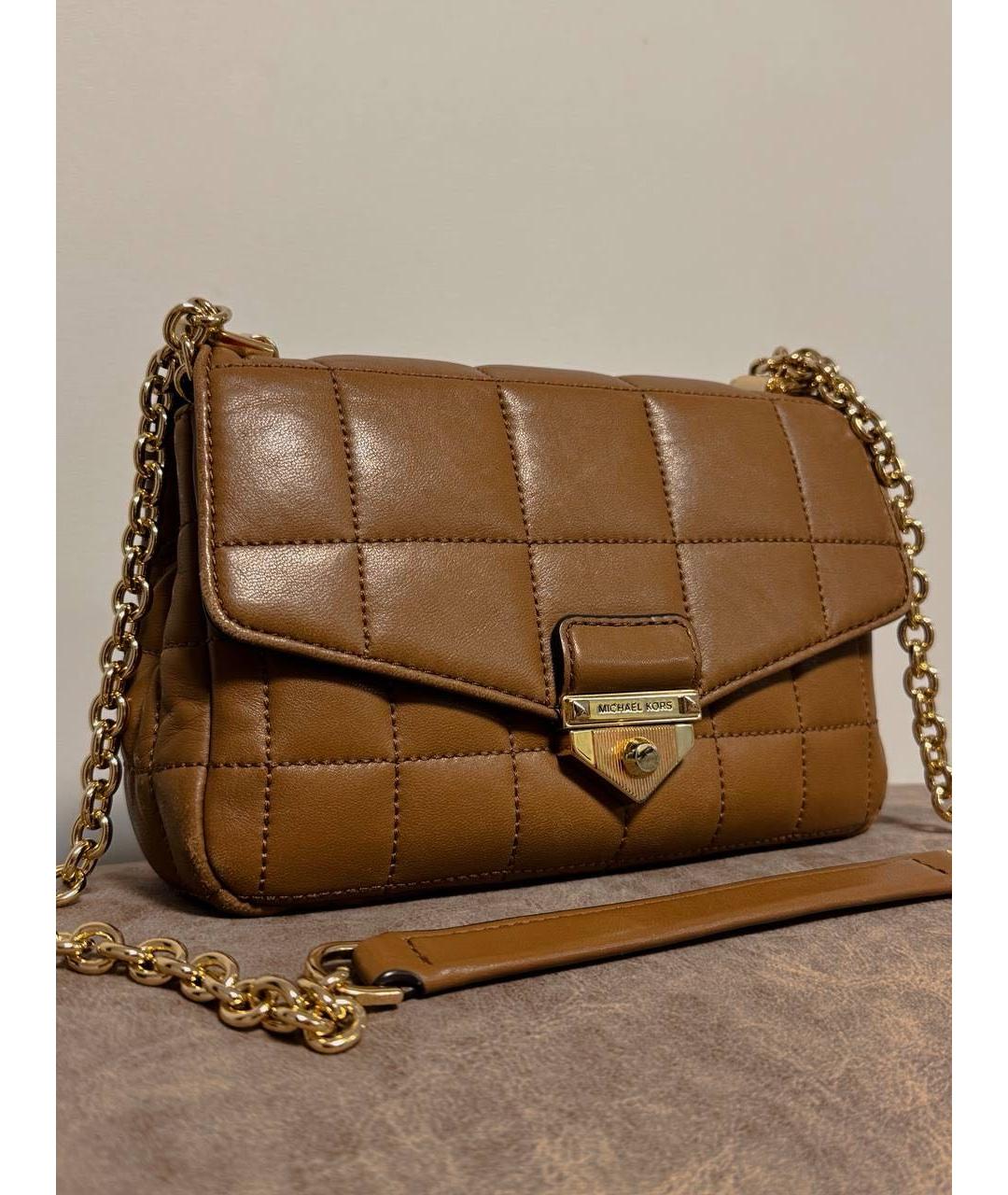 MICHAEL KORS Коричневая сумка через плечо из искусственной кожи, фото 5