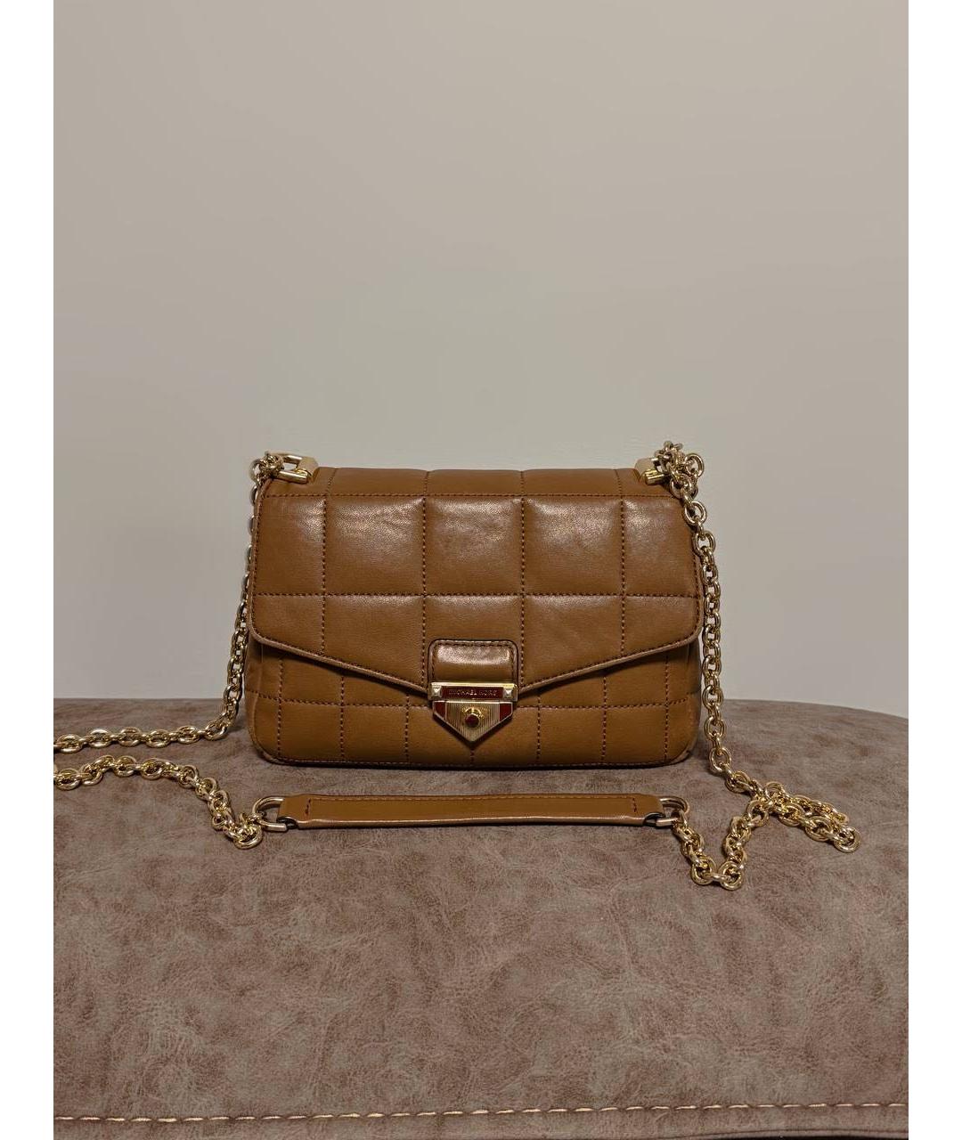 MICHAEL KORS Коричневая сумка через плечо из искусственной кожи, фото 2