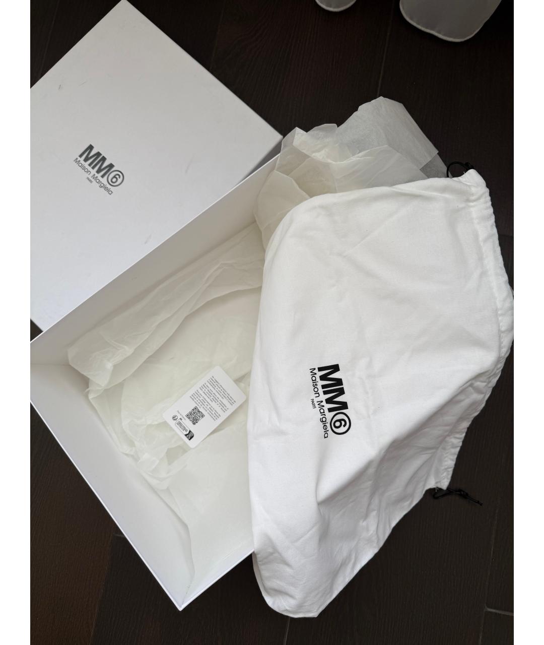 MM6 MAISON MARGIELA Черные замшевые низкие кроссовки / кеды, фото 7