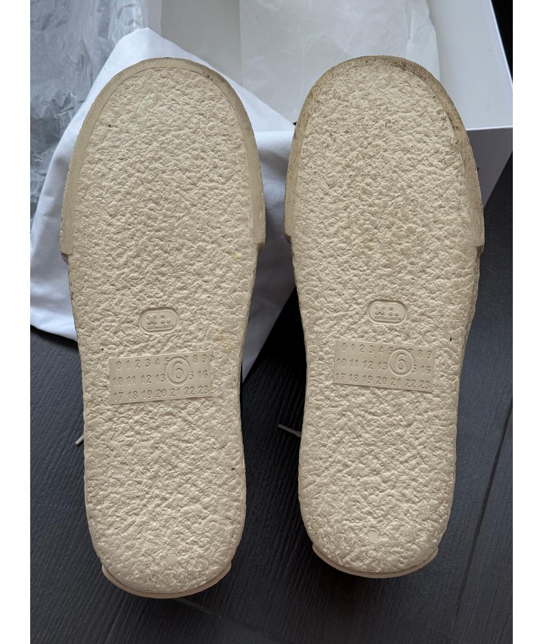 MM6 MAISON MARGIELA Черные замшевые низкие кроссовки / кеды, фото 5