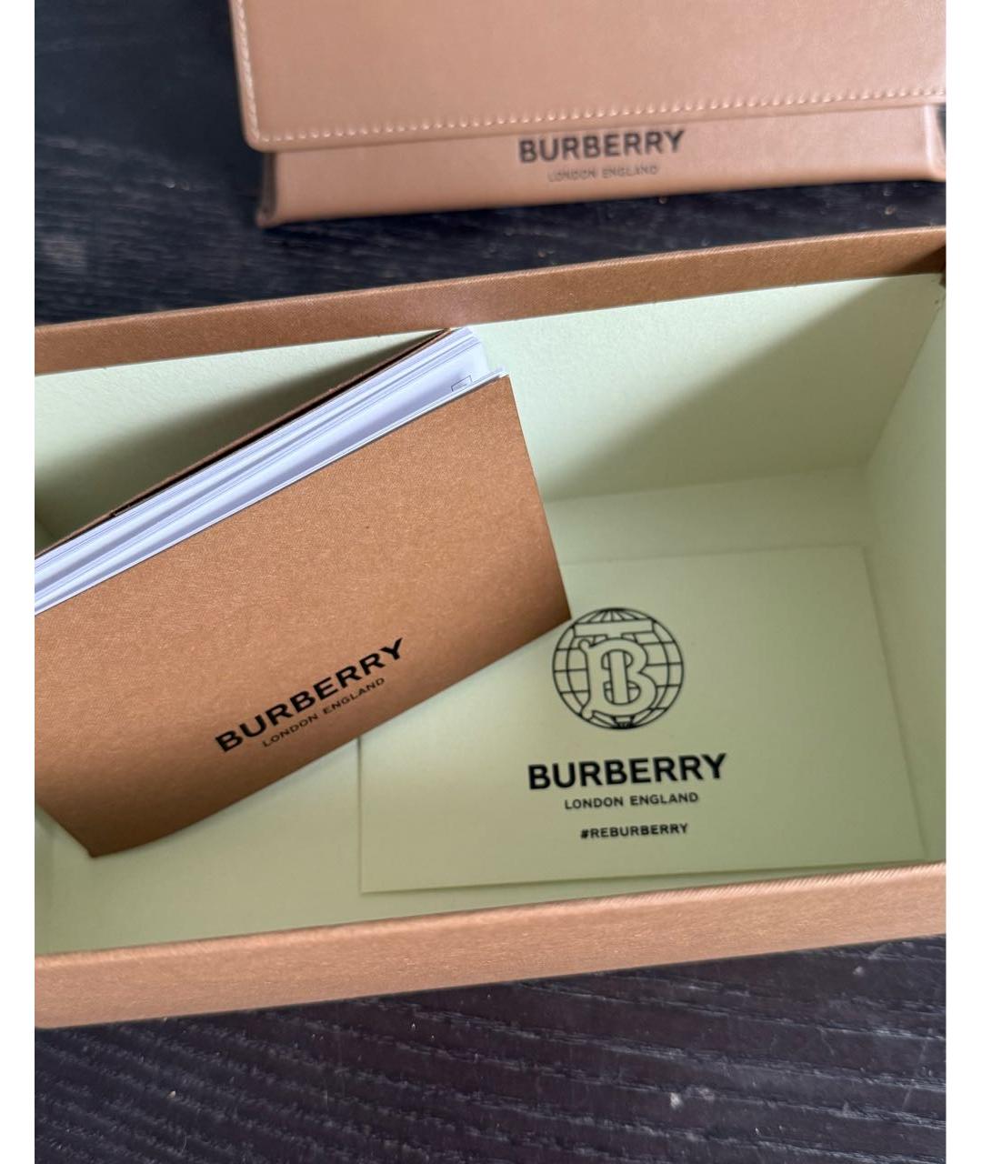 BURBERRY Черные пластиковые солнцезащитные очки, фото 4