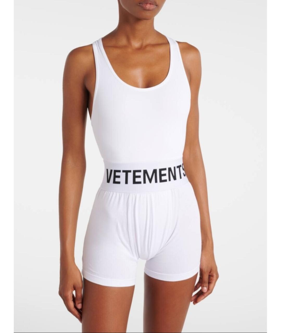 VETEMENTS Черная полиэстеровая майка, фото 4