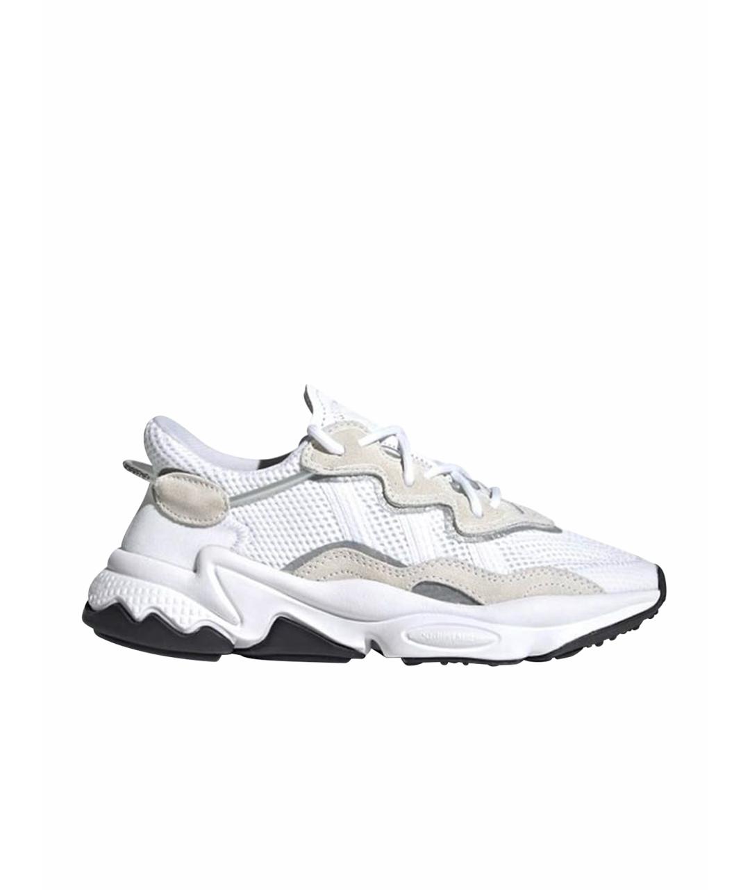 ADIDAS Белые текстильные кроссовки, фото 1