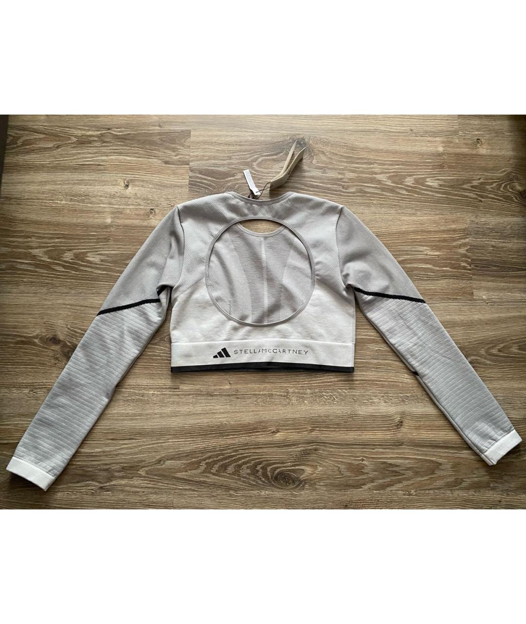 ADIDAS BY STELLA MCCARTNEY Серая хлопко-эластановая футболка, фото 6