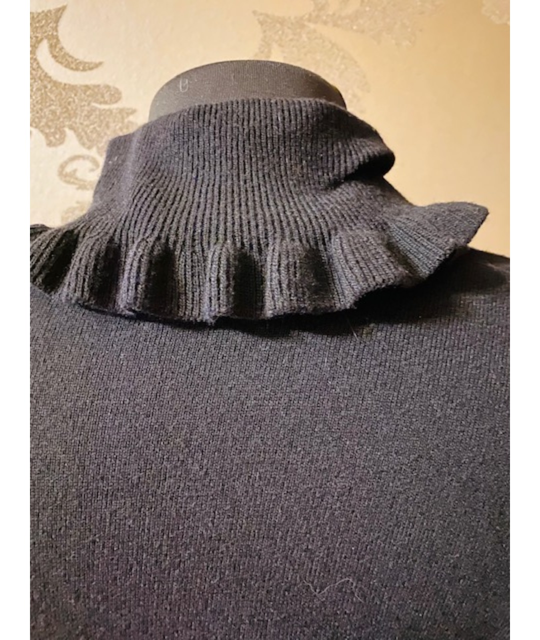 MARIA GRAZIA SEVERI Черный шерстяной джемпер / свитер, фото 6