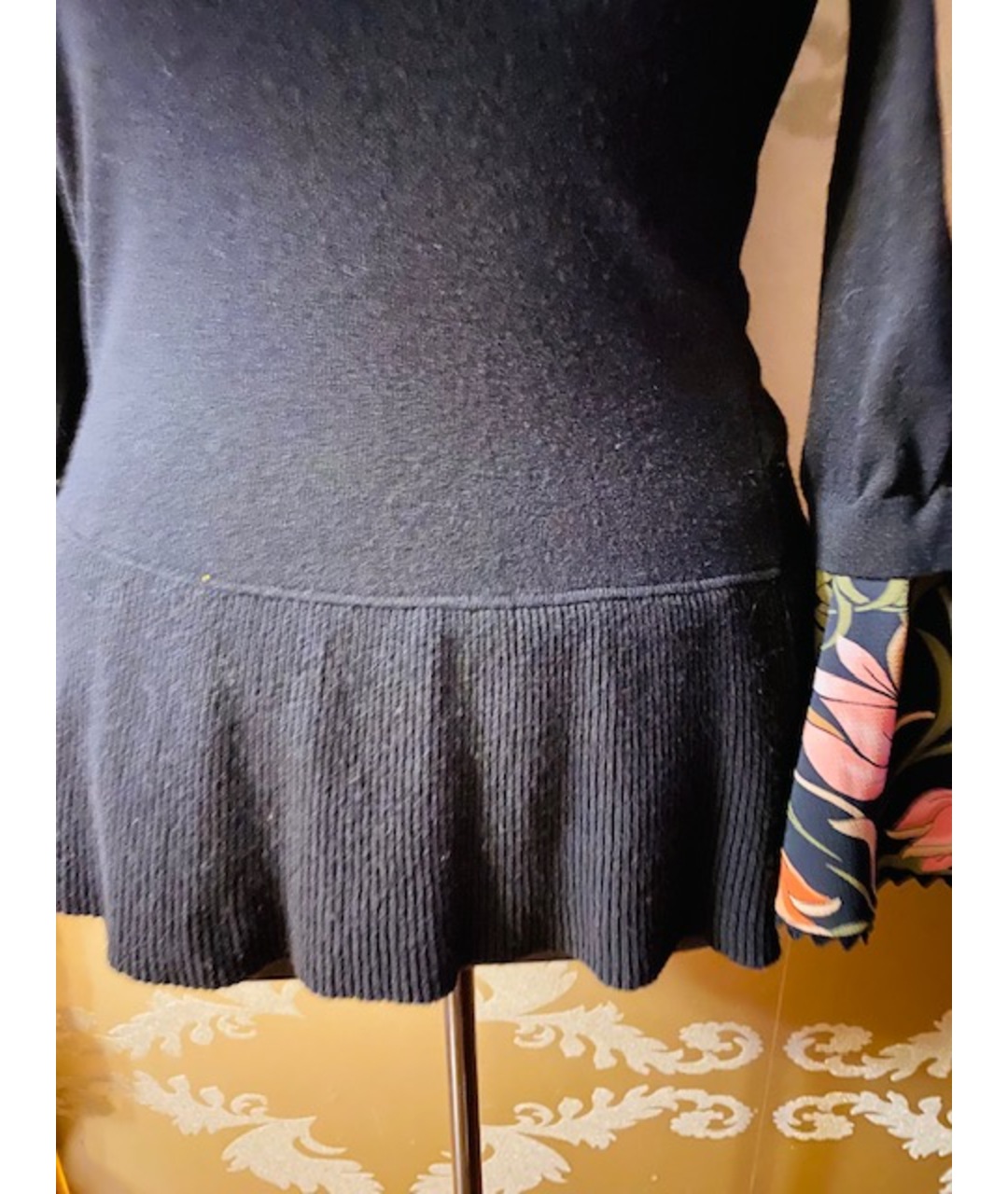 MARIA GRAZIA SEVERI Черный шерстяной джемпер / свитер, фото 4