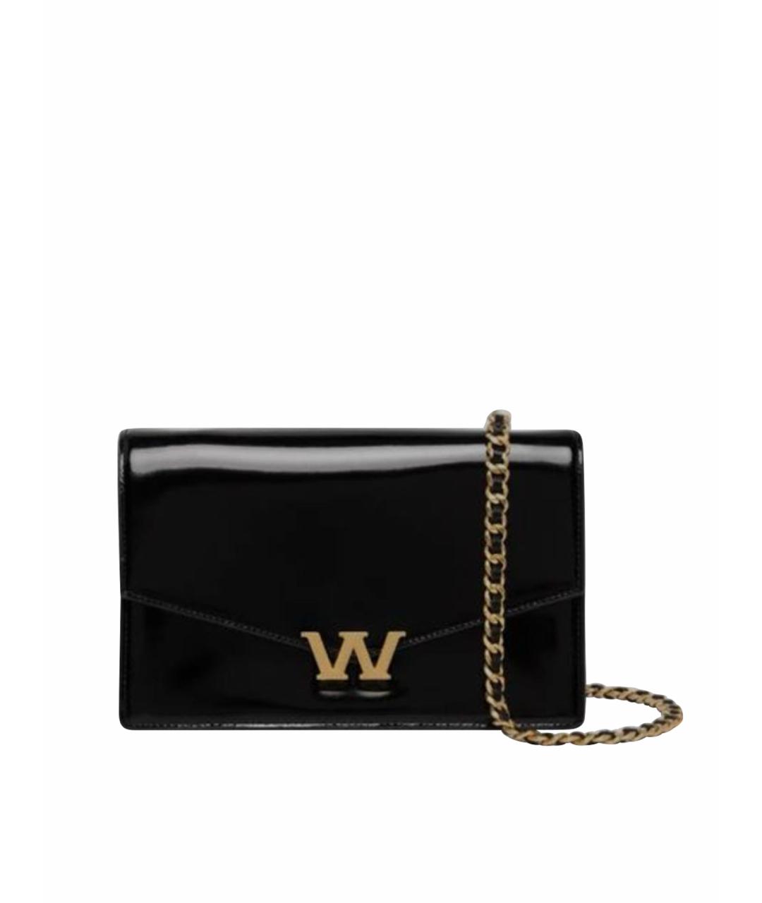 ALEXANDER WANG Черная сумка через плечо из лакированной кожи, фото 1