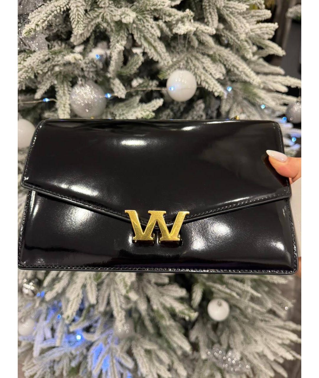 ALEXANDER WANG Черная сумка через плечо из лакированной кожи, фото 2