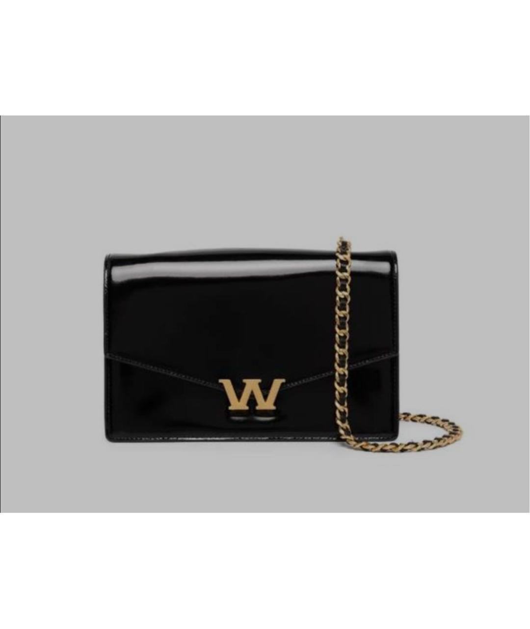 ALEXANDER WANG Черная сумка через плечо из лакированной кожи, фото 5