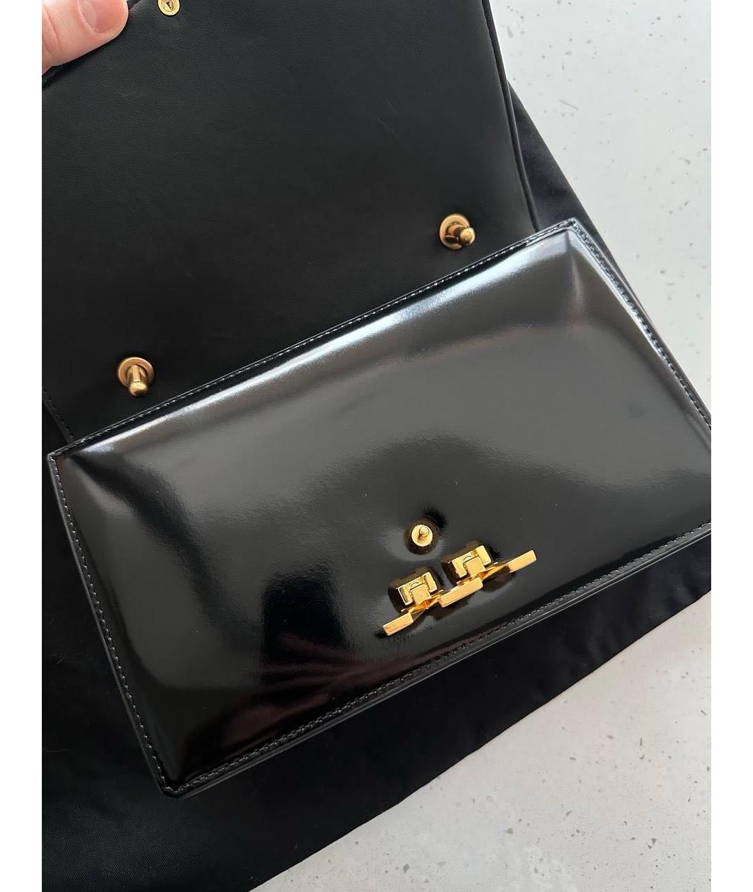 ALEXANDER WANG Черная сумка через плечо из лакированной кожи, фото 3