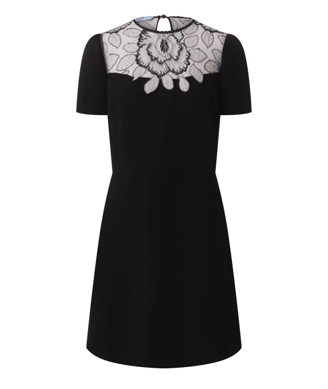 PRADA Черное вискозное коктейльное платье, фото 1