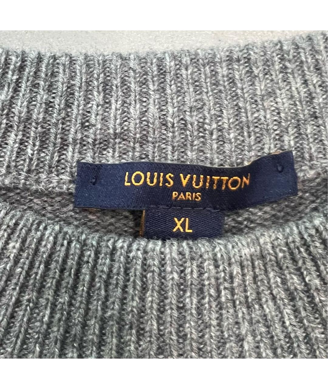 LOUIS VUITTON Серый кашемировый джемпер / свитер, фото 3