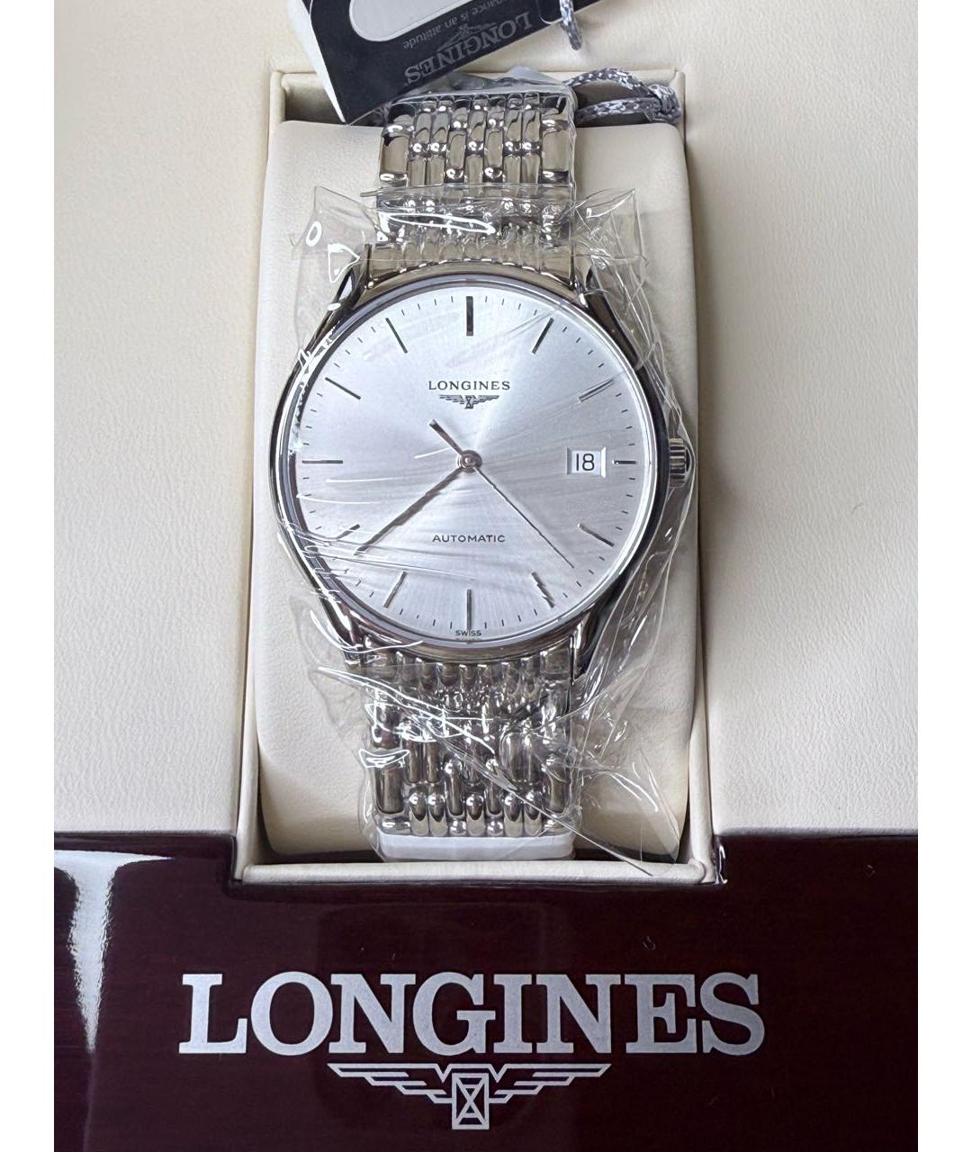 LONGINES Серебряные металлические часы, фото 4