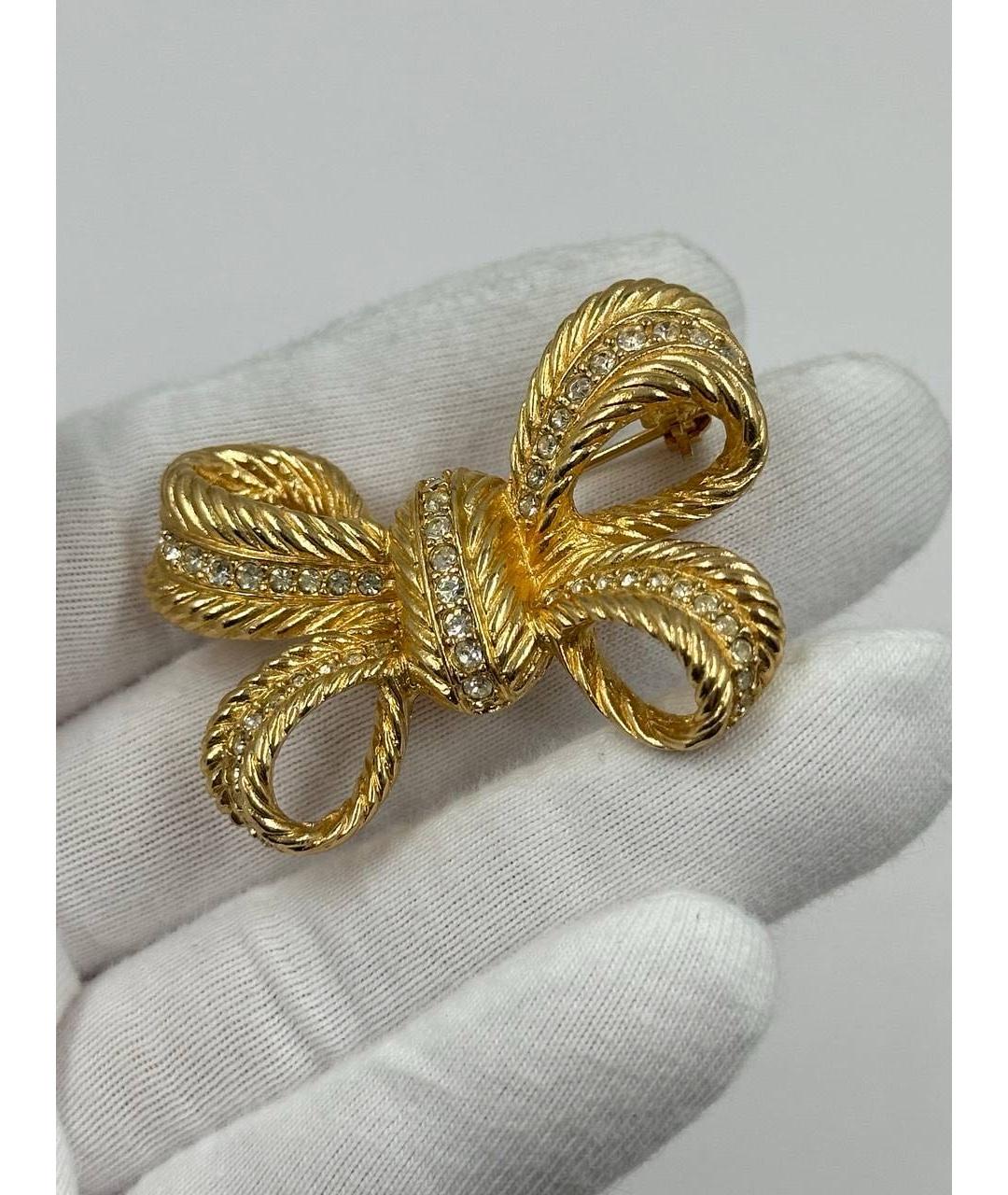 CHRISTIAN DIOR Золотая позолоченная булавка / брошь, фото 2