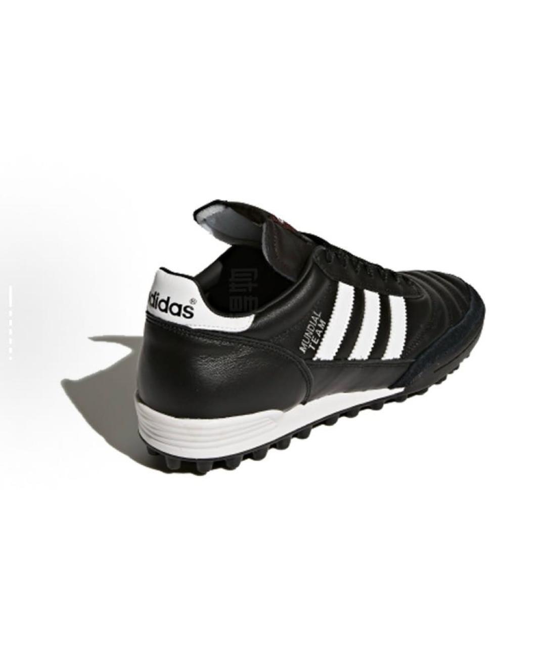 ADIDAS Черные кожаные кроссовки, фото 4