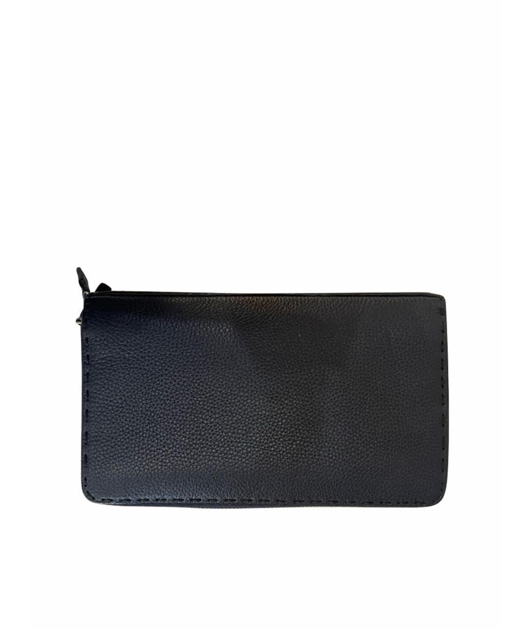 FENDI Синий кожаный кошелек, фото 1