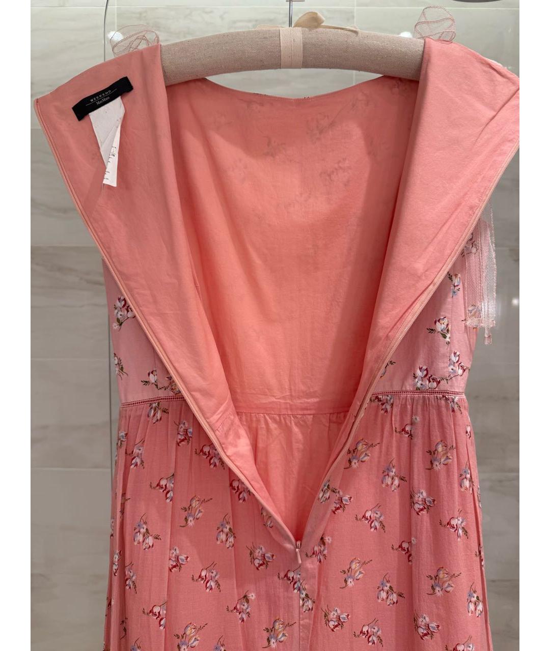 WEEKEND MAX MARA Розовый хлопковый сарафан, фото 8