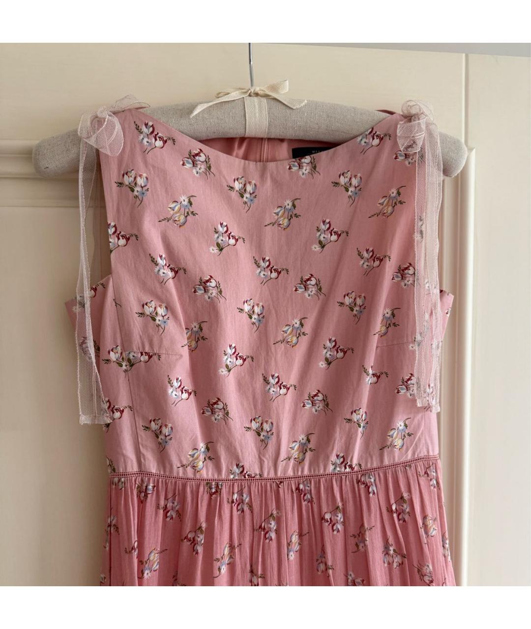 WEEKEND MAX MARA Розовый хлопковый сарафан, фото 3