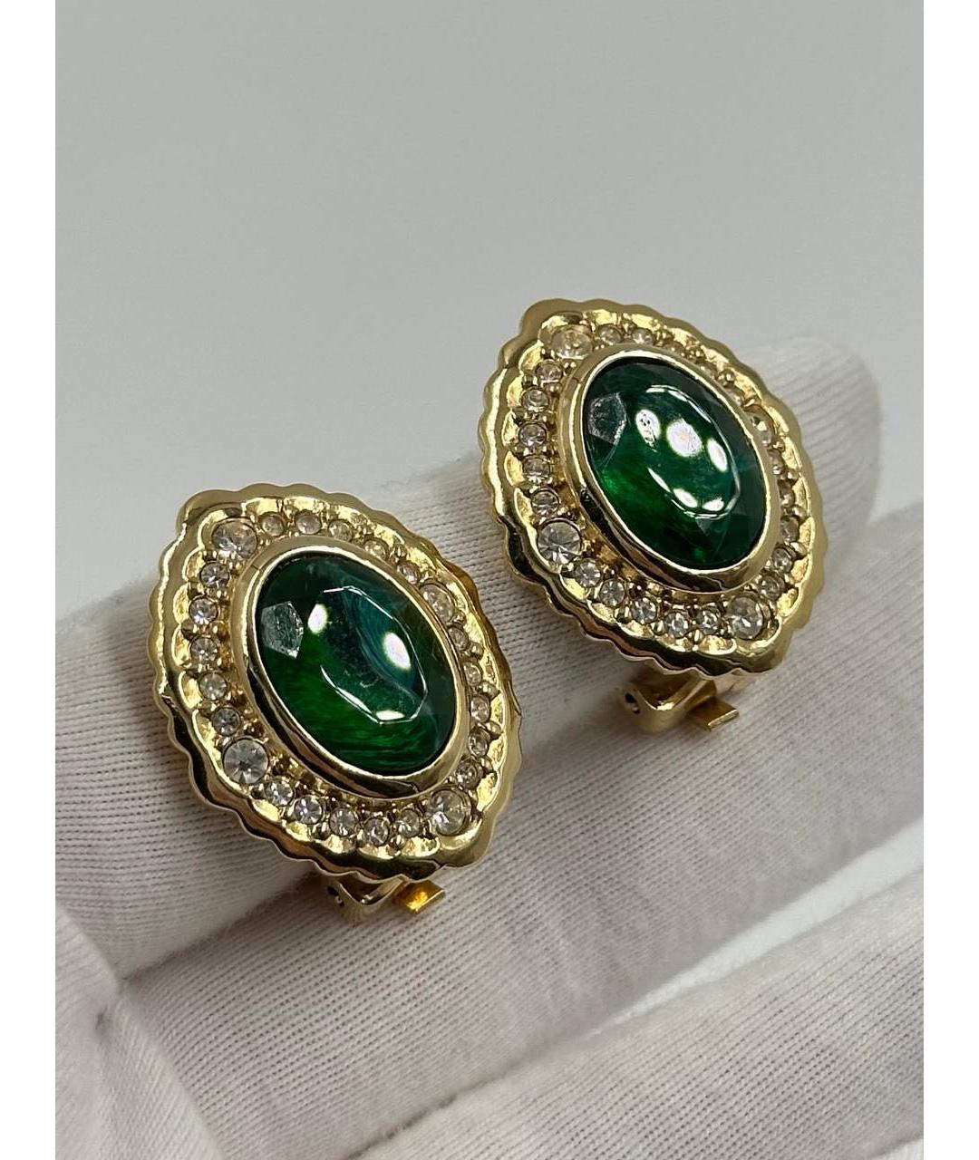 CHRISTIAN DIOR Золотые позолоченные клипсы, фото 6