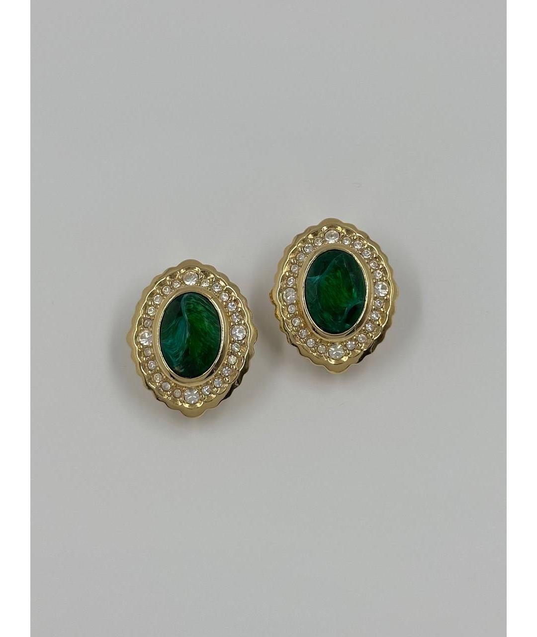 CHRISTIAN DIOR Золотые позолоченные клипсы, фото 8