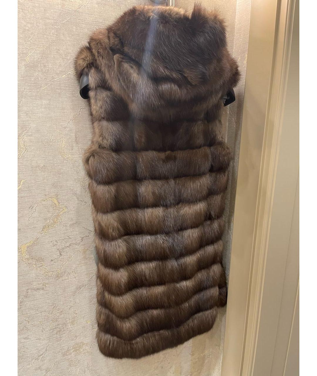 FENDI Коричневая меховая шуба, фото 2