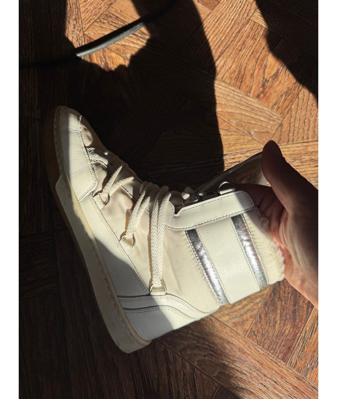 SAINT LAURENT Белые кожаные кеды, фото 5