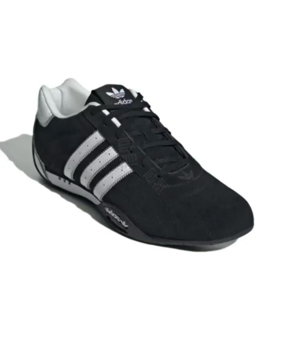 ADIDAS Черные замшевые кроссовки, фото 4