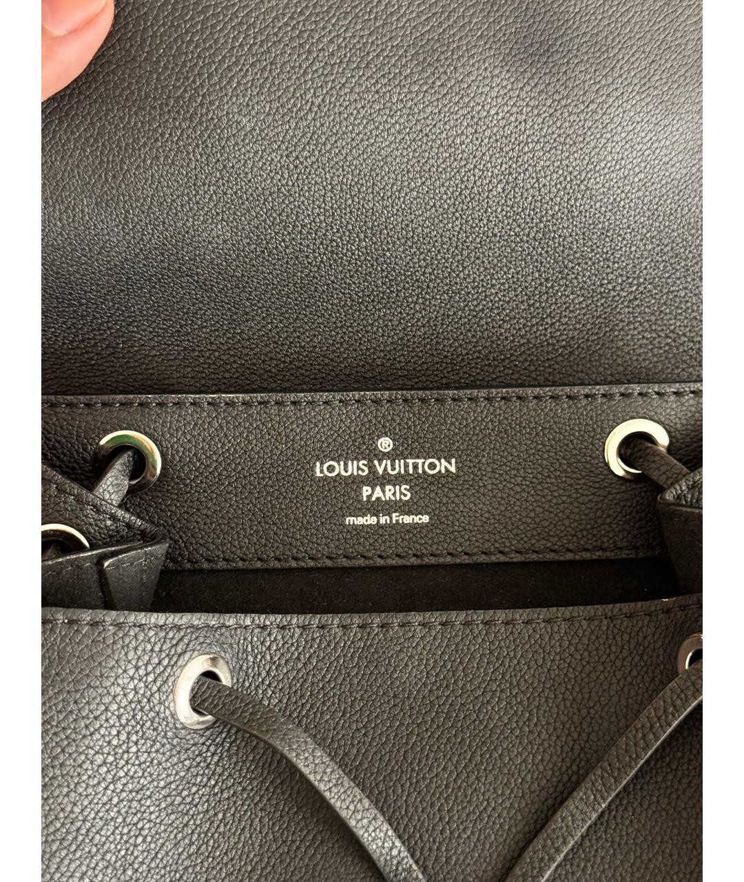 LOUIS VUITTON Черный кожаный рюкзак, фото 3