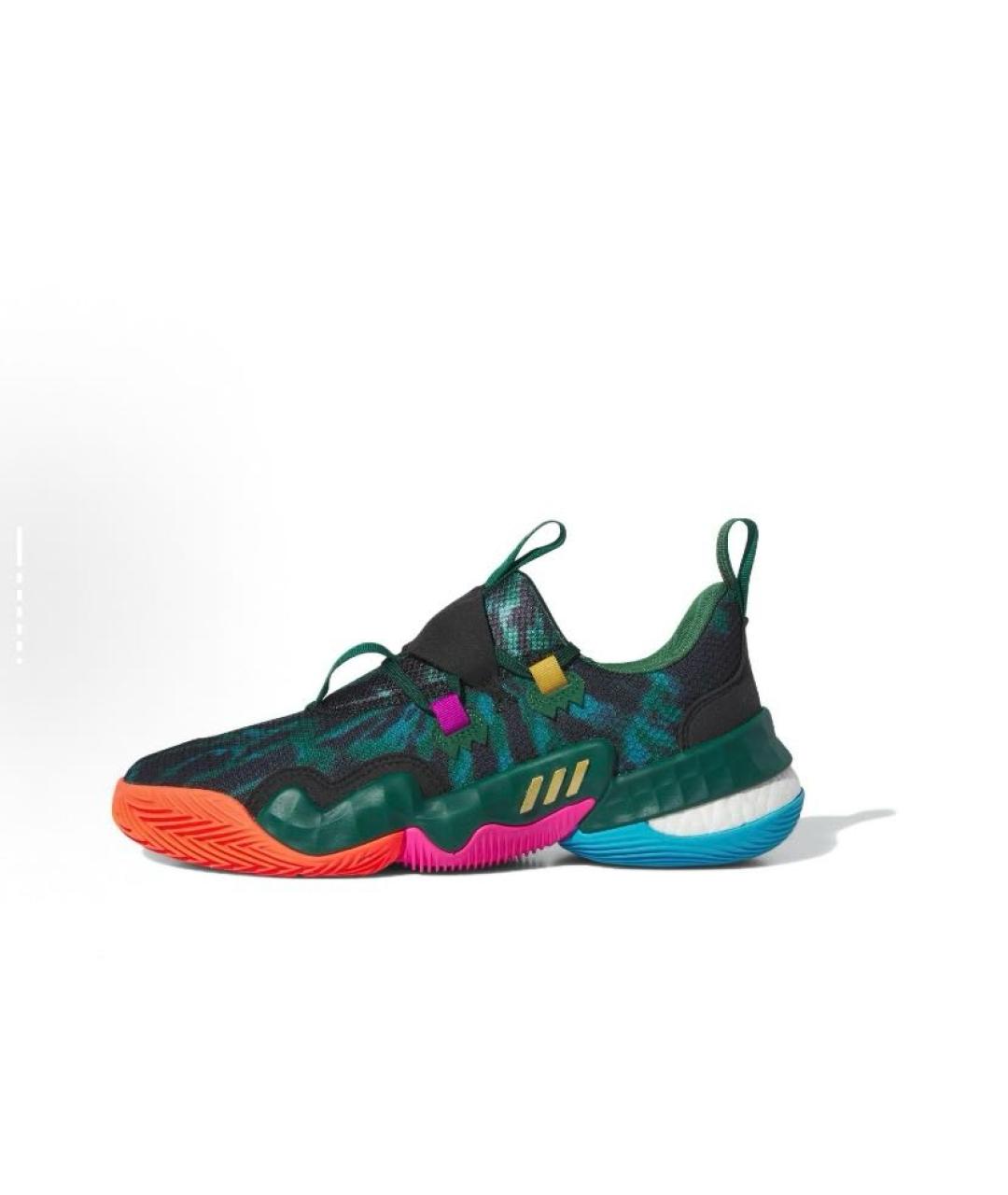 ADIDAS Зеленые текстильные кроссовки, фото 3