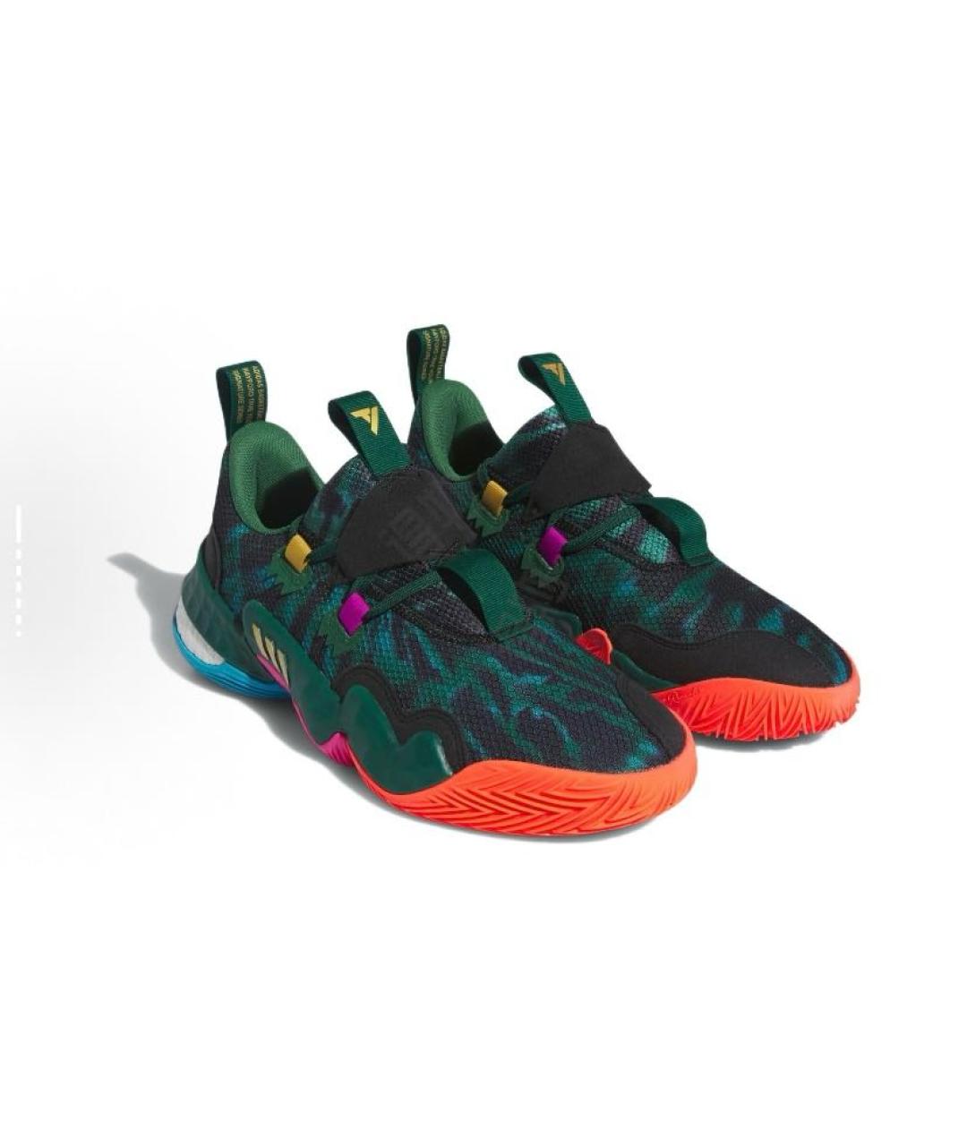 ADIDAS Зеленые текстильные кроссовки, фото 4