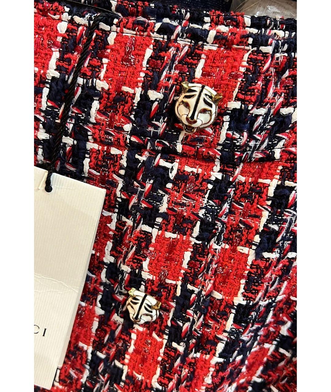 GUCCI Красная юбка миди, фото 4