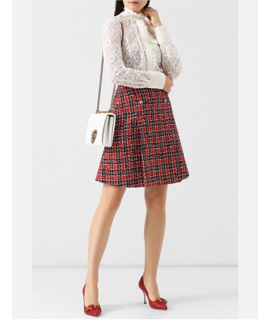 GUCCI Красная юбка миди, фото 2