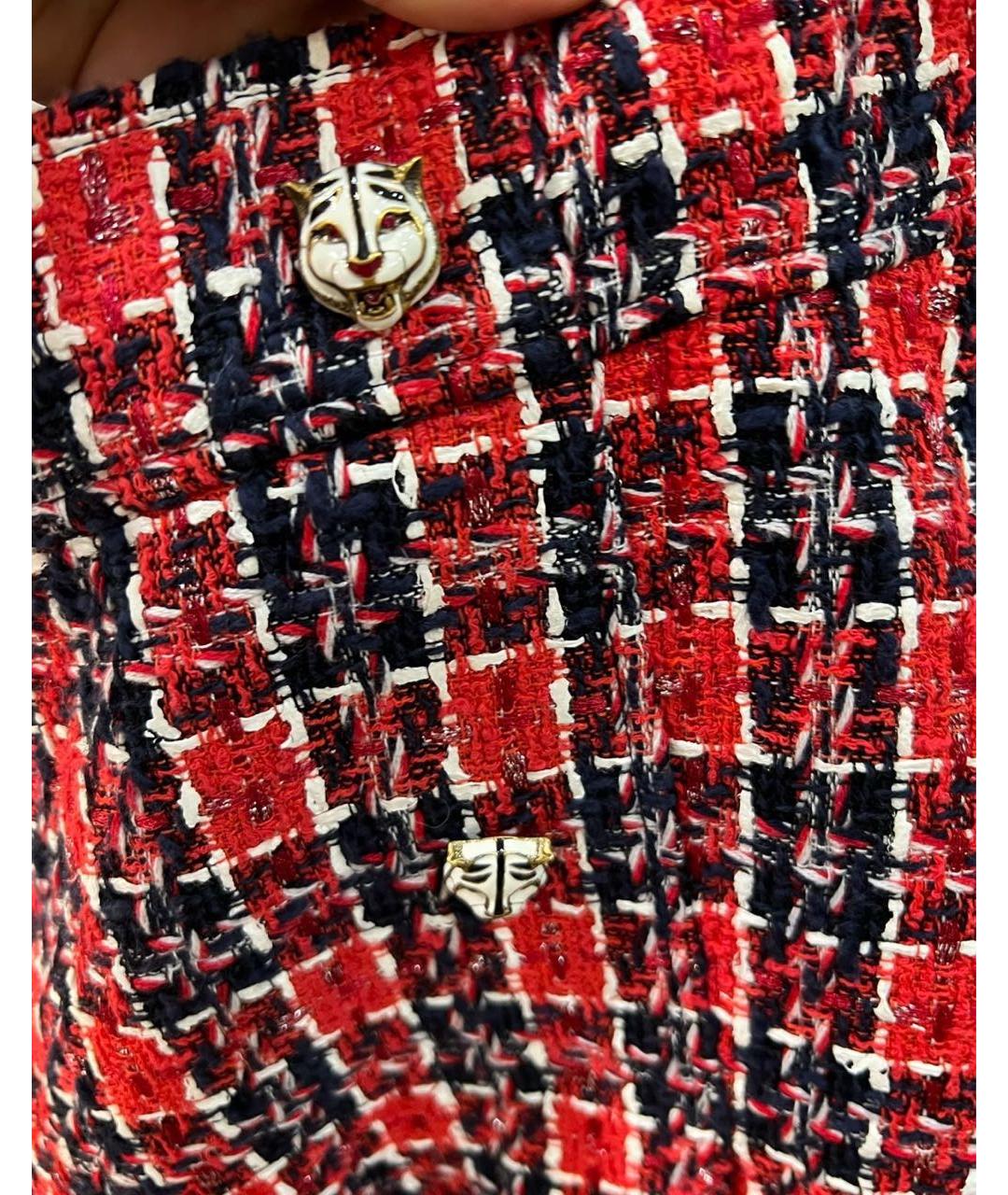 GUCCI Красная юбка миди, фото 5