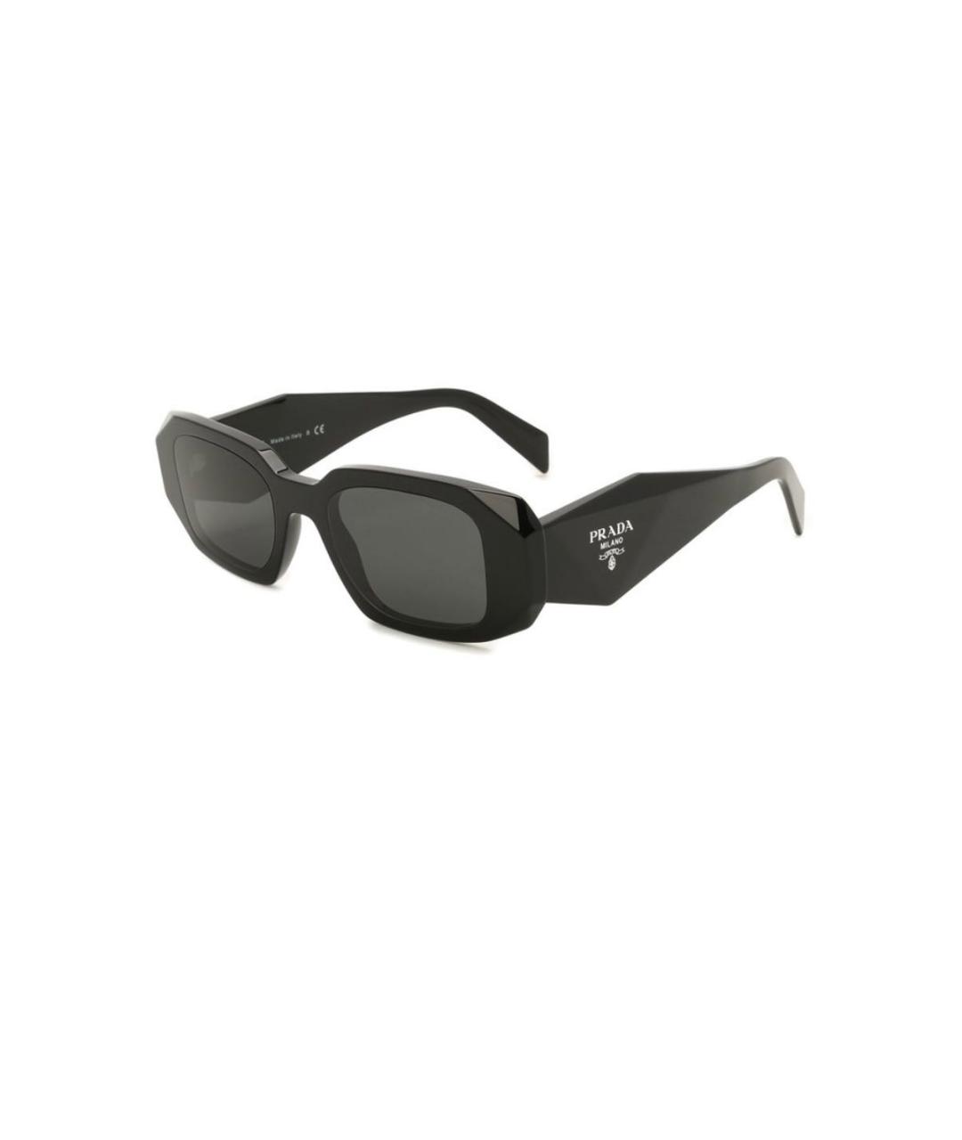PRADA Черные пластиковые солнцезащитные очки, фото 1
