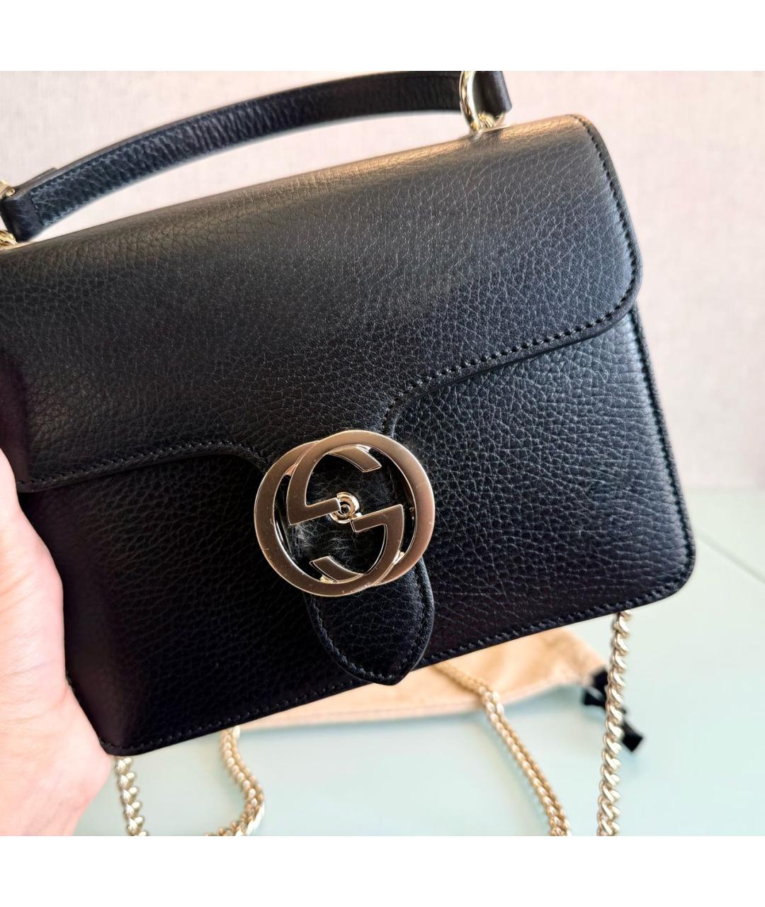 GUCCI Черная сумка с короткими ручками, фото 6