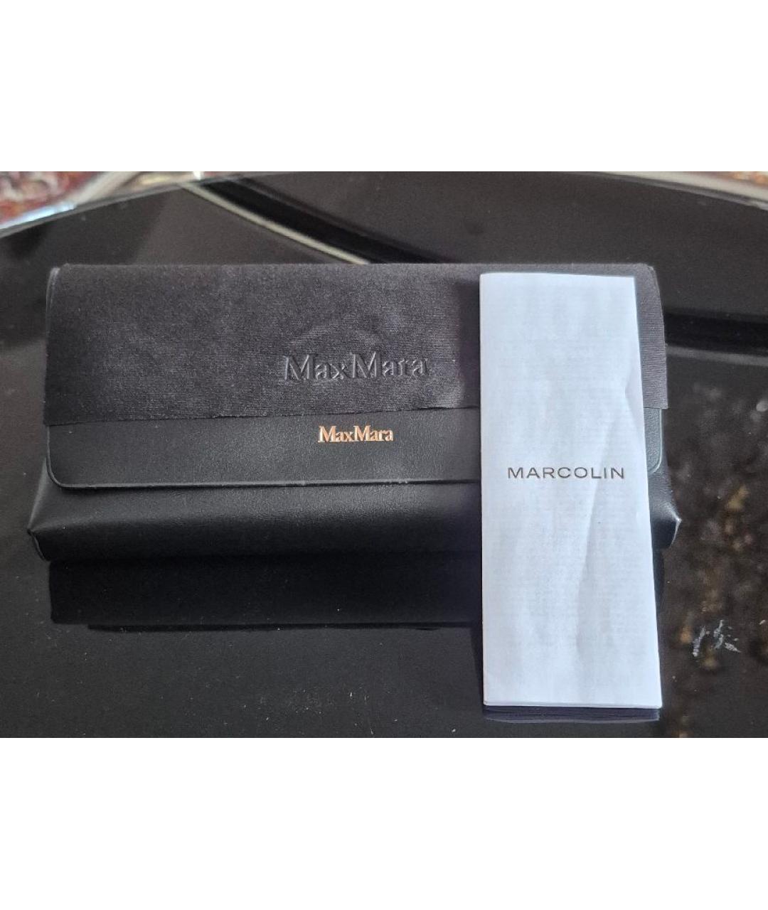 'S MAX MARA Черные пластиковые солнцезащитные очки, фото 4
