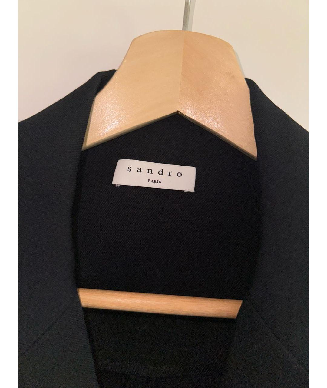 SANDRO Темно-синее вискозное повседневное платье, фото 3