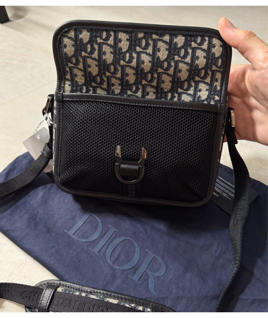 CHRISTIAN DIOR Бежевая кожаная сумка на плечо, фото 4