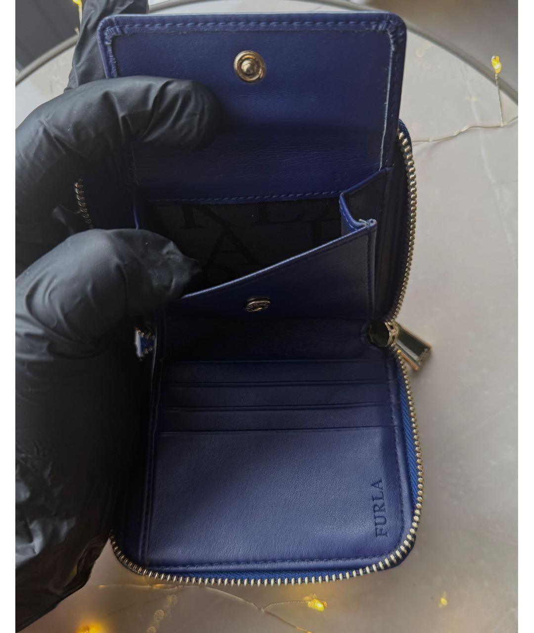 FURLA Синий кожаный кошелек, фото 7