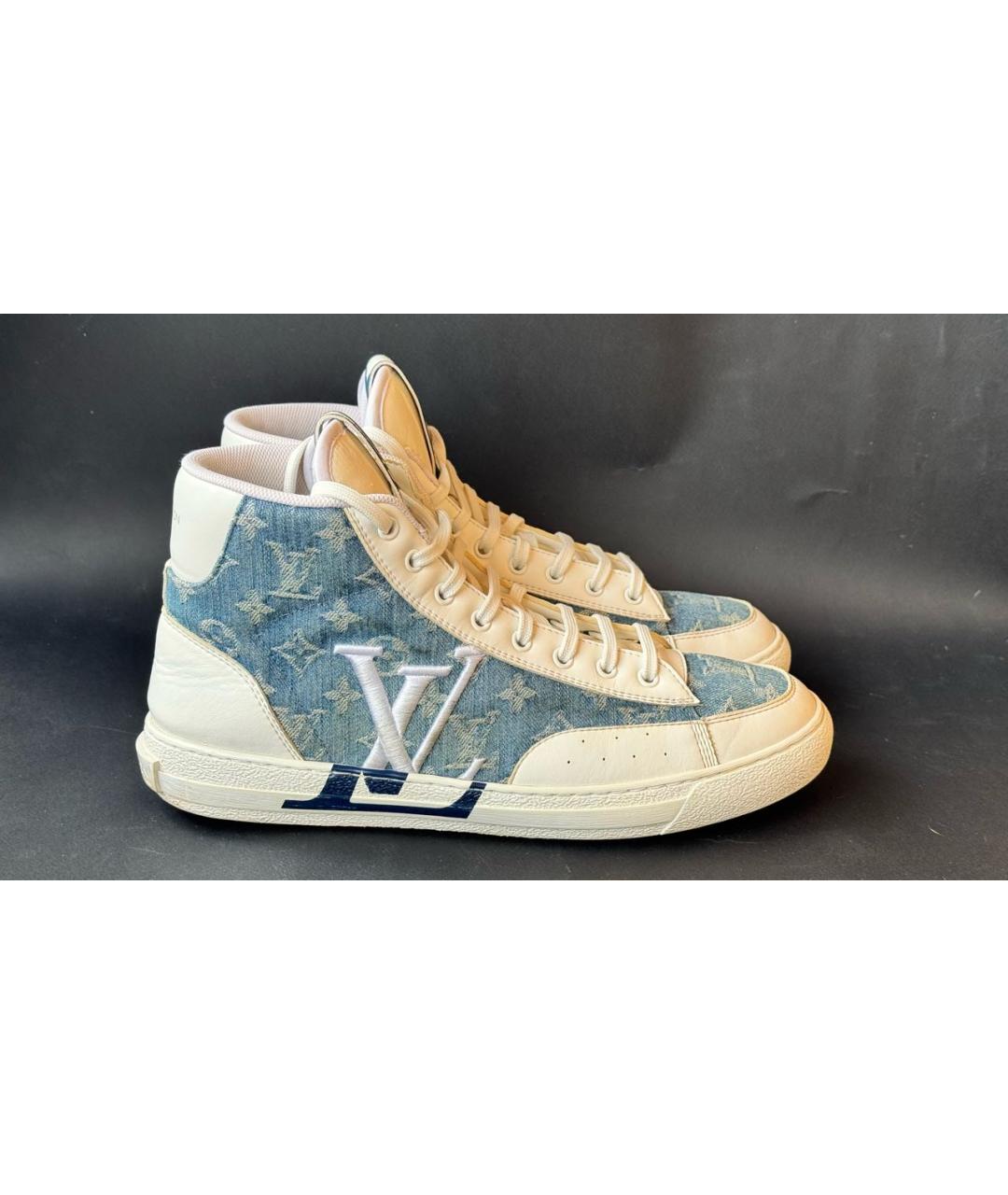 LOUIS VUITTON Голубые высокие кроссовки / кеды, фото 9