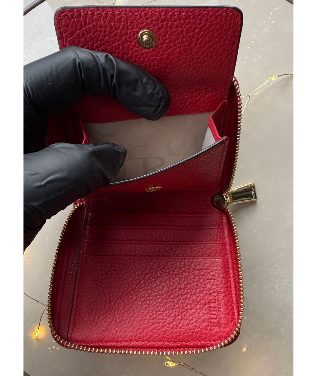 FURLA Красный кожаный кошелек, фото 8