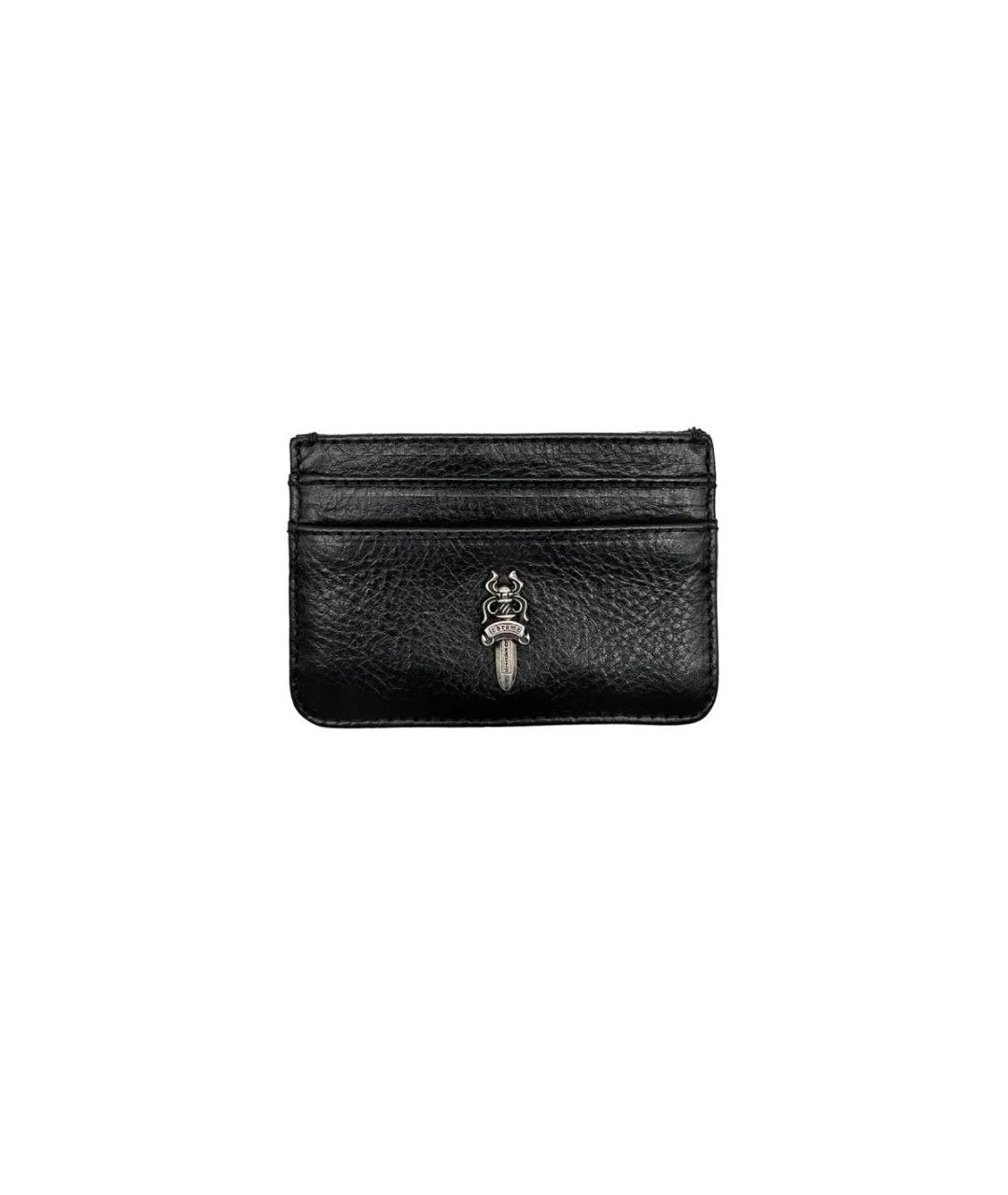 CHROME HEARTS Черный кожаный кардхолдер, фото 3
