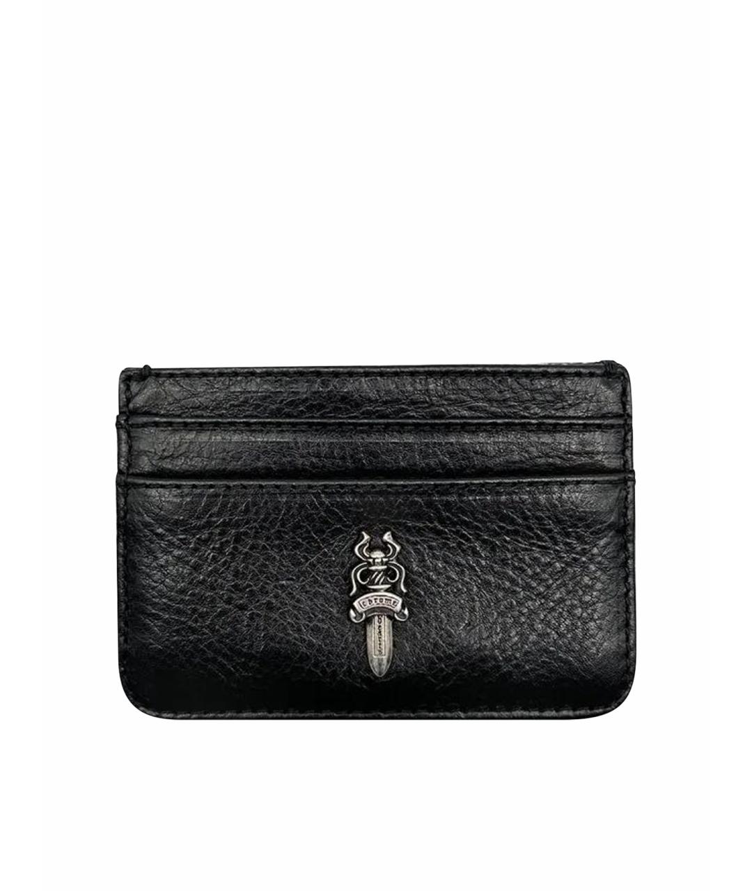 CHROME HEARTS Черный кожаный кардхолдер, фото 1