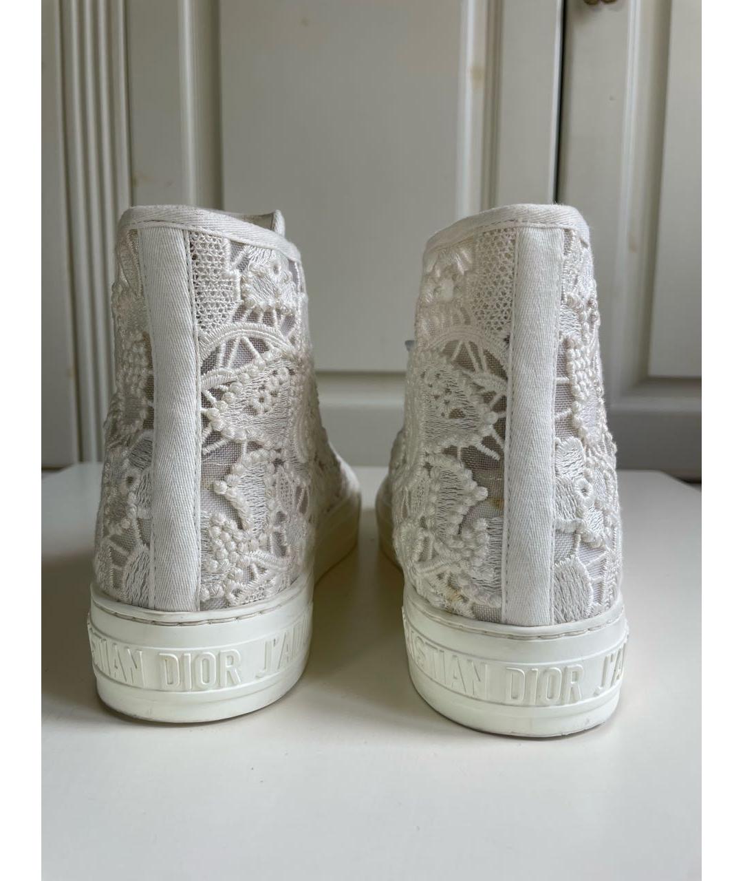 CHRISTIAN DIOR Бежевые текстильные кеды, фото 2